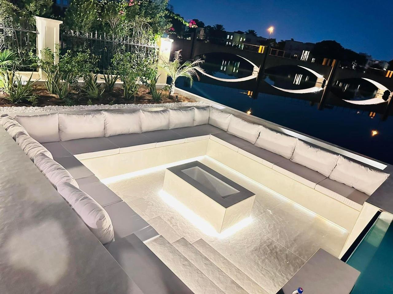 Olive tree feature in Dubai garden by Formed by Stone